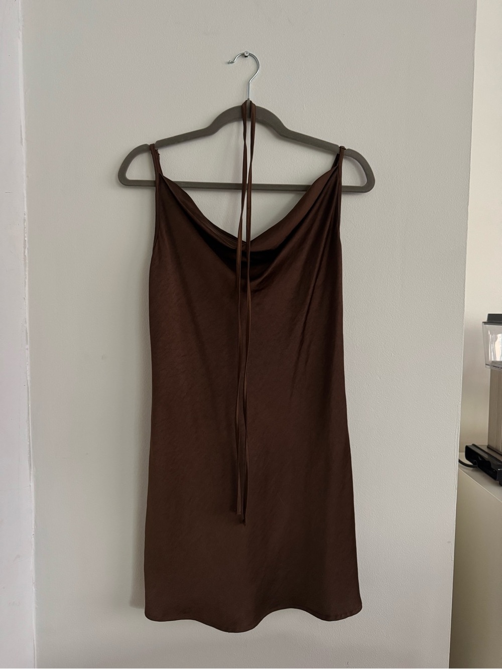 Motel Rocks Brown Draped Mini Dress Like New